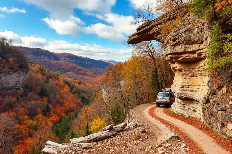 Daniel Boone National Forest, Moderate 4x4 trail in Eastern Kentucky, KY