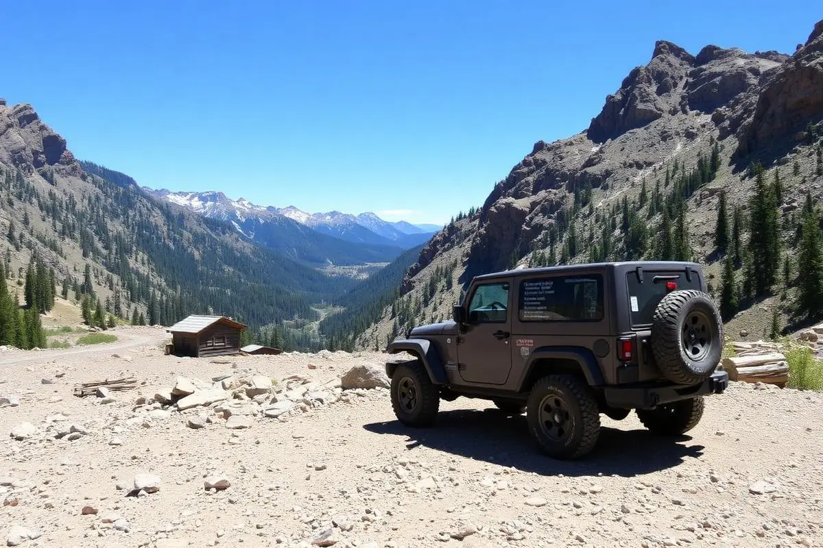 Imogene Pass, Hard 4x4 trail in Ouray to Telluride, CO