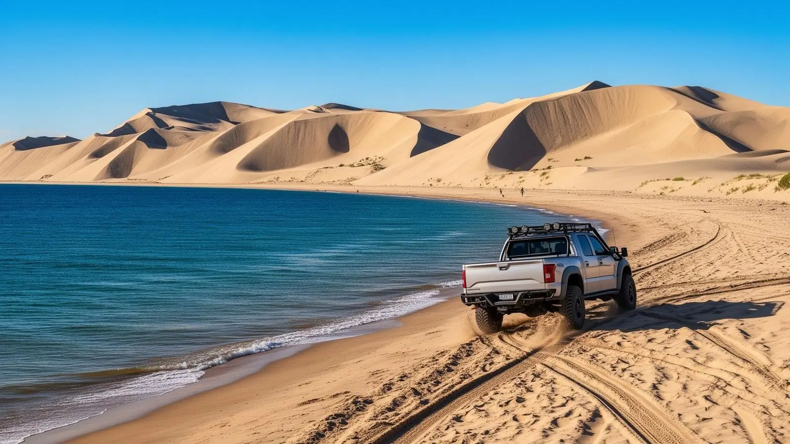 Silver Lake Sand Dunes nearby off-road trail