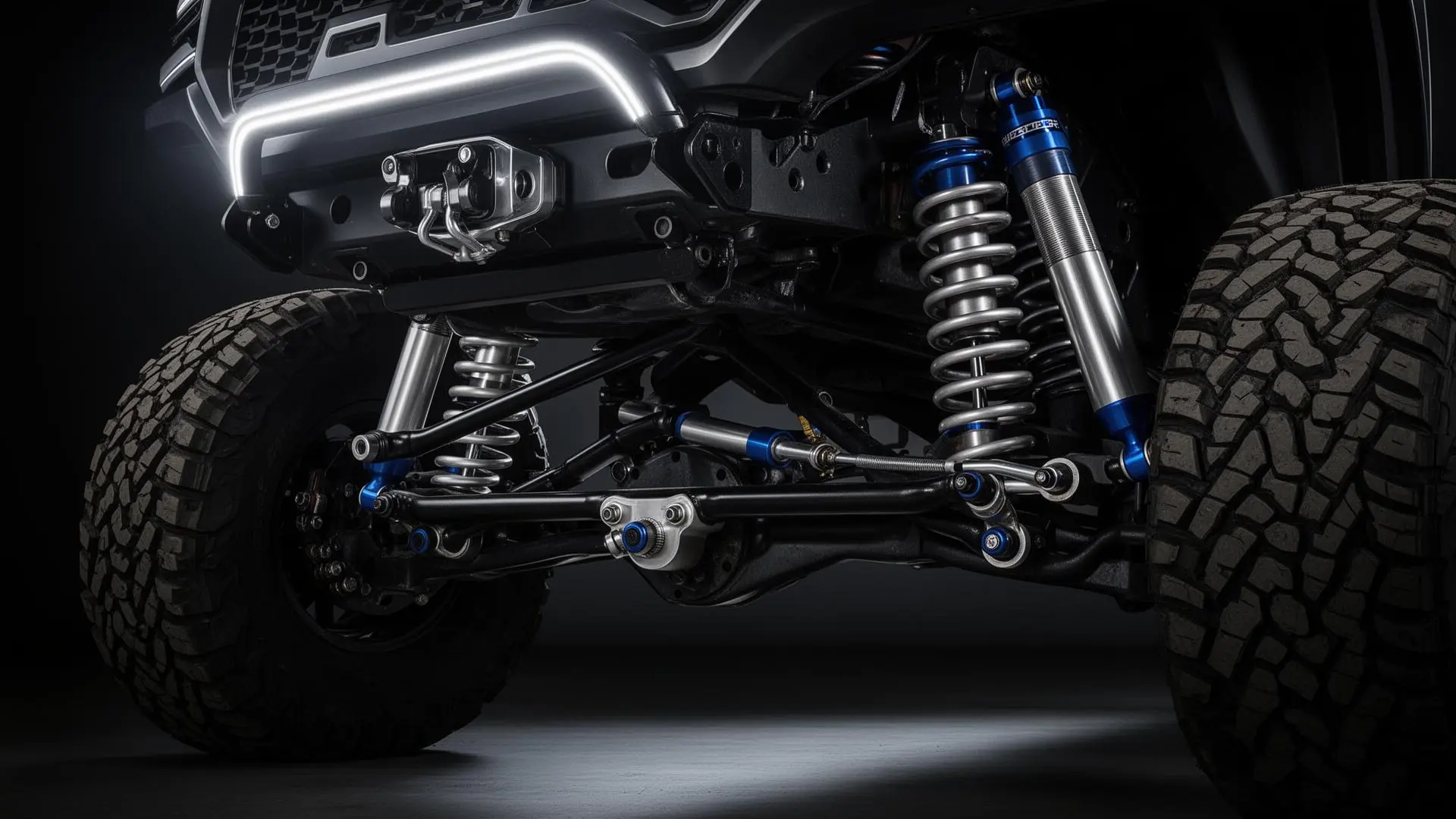 Premium off-road suspension components including coilovers and lift kit springs
