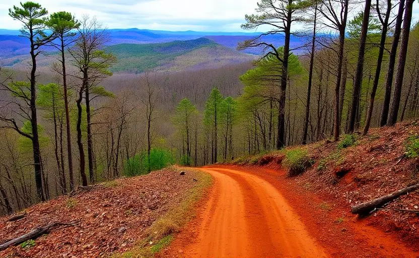 Uwharrie National Forest nearby off-road trail